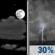 Saturday Night: Partly Cloudy then Chance Showers And Thunderstorms