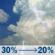 Wednesday: A chance of showers and thunderstorms before 10am, then a chance of showers and thunderstorms between 10am and 11am, then a slight chance of showers and thunderstorms. Partly sunny, with a high near 89. Southwest wind 6 to 10 mph. Chance of precipitation is 30%. New rainfall amounts less than a tenth of an inch possible. Wednesday: Chance Showers And Thunderstorms